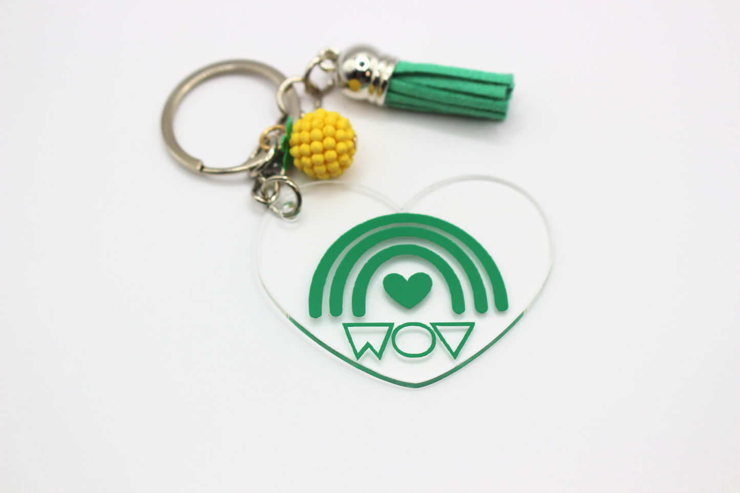 Green Rainbow Key Chain