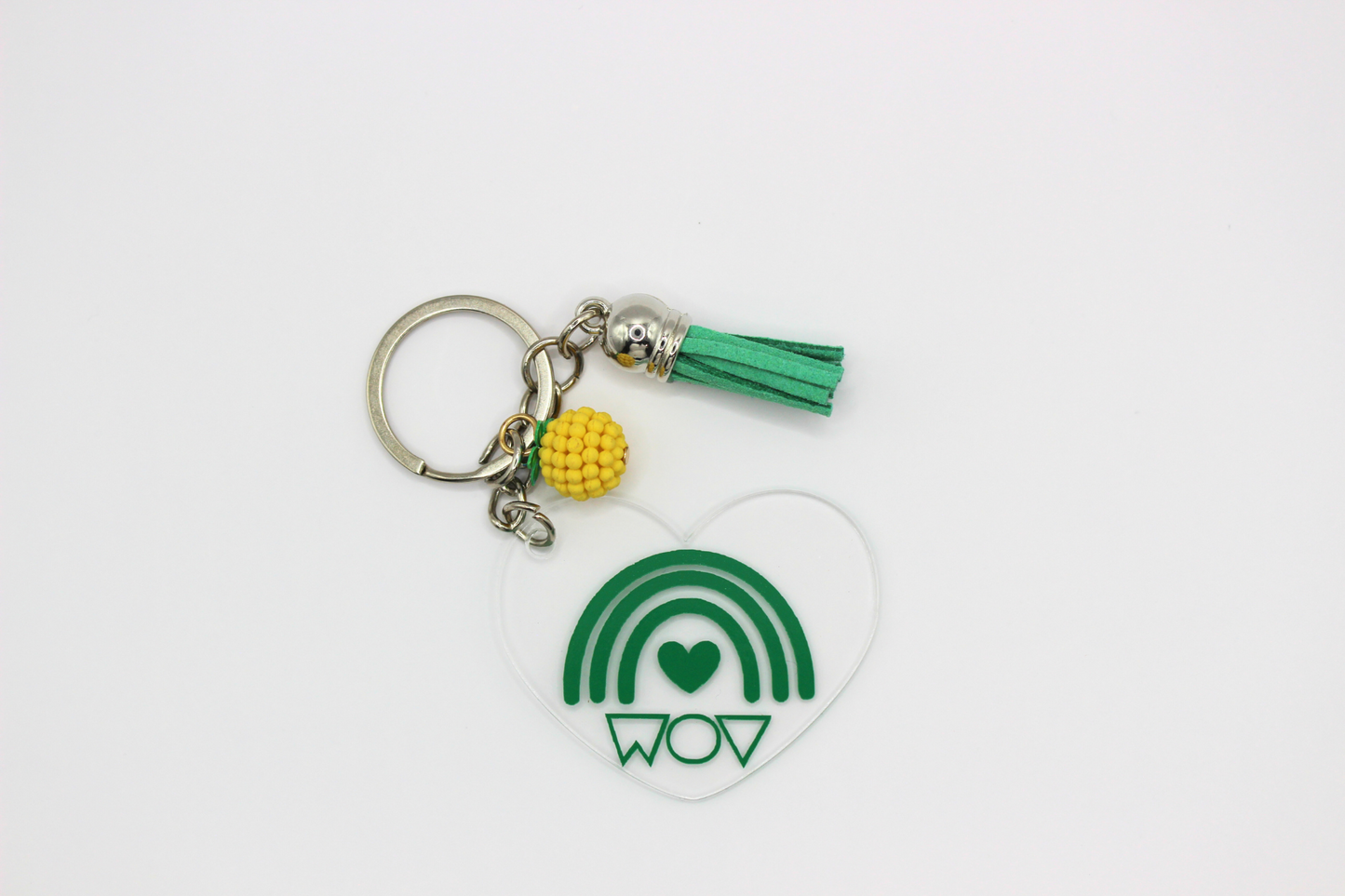 Green Rainbow Key Chain