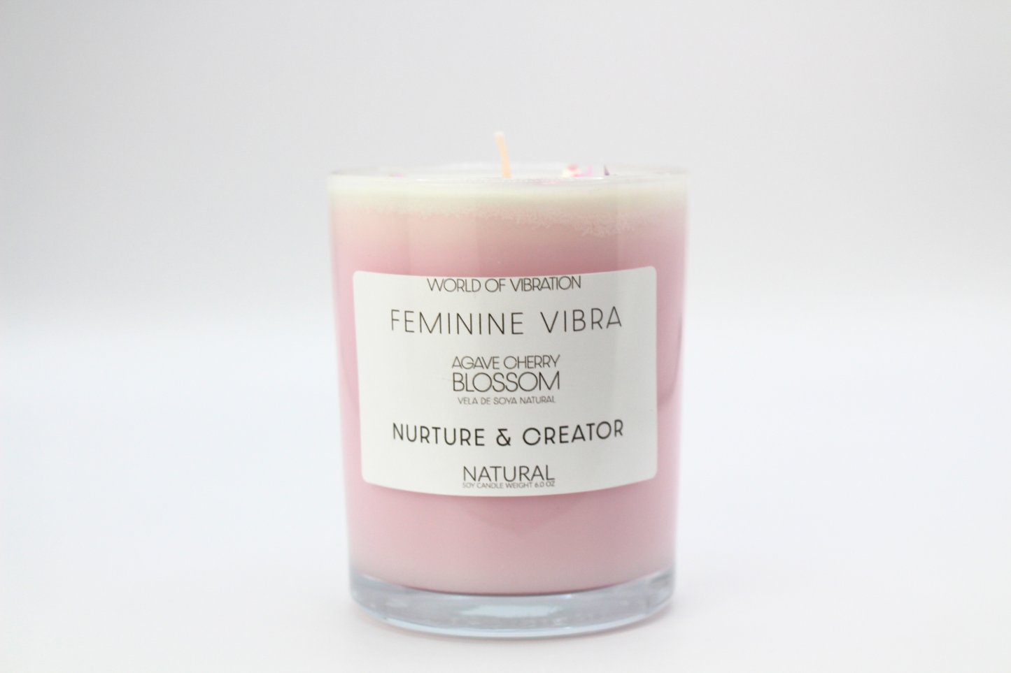 Feminine Vibra Candle - Purple with Sparkling Glitter, 6 oz | World of Vibration