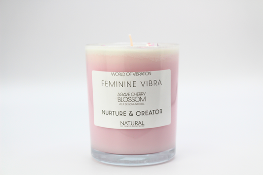 Feminine Vibra Candle - Purple with Sparkling Glitter, 6 oz | World of Vibration