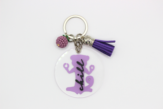 Chill Meditating "Chamillion" Key Chain