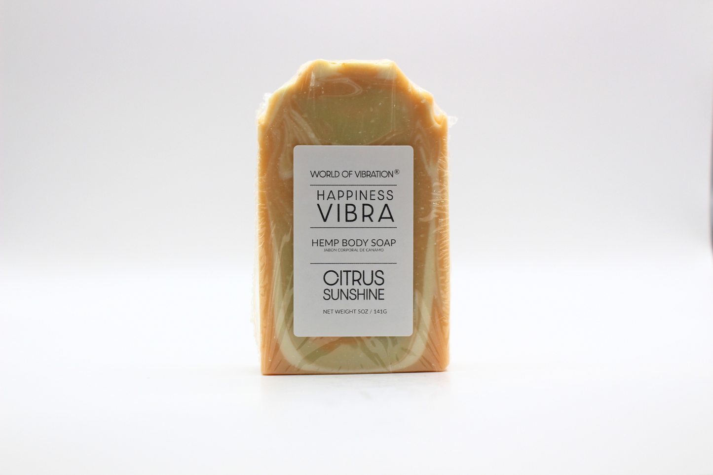 Happiness Vibra Hemp Body Soap - Citrus & Sunshine Scent | World of Vibration