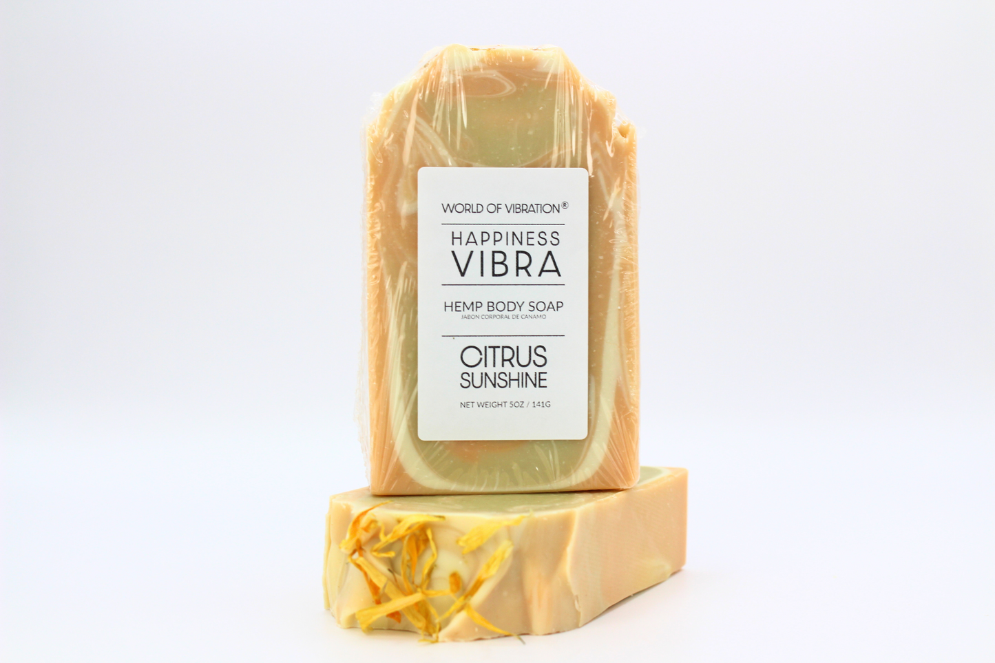 Happiness Vibra Hemp Body Soap - Citrus & Sunshine Scent | World of Vibration