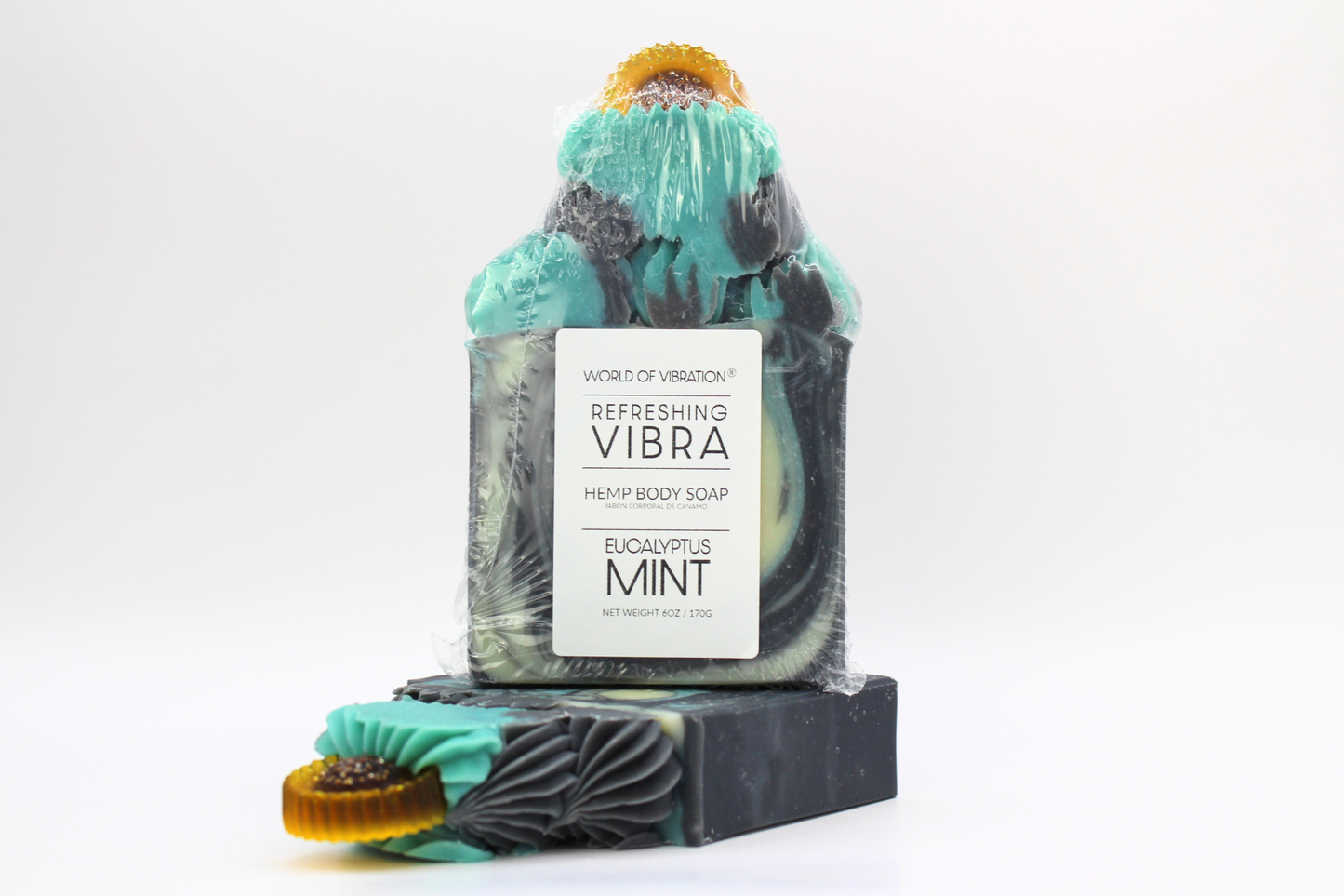 World of Vibration® Refreshing Vibra Frosted Soap: Sunflower Soap for Revitalizing Experience