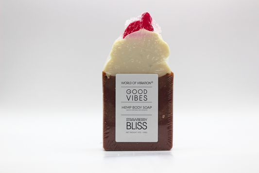 Strawberry Bliss Hemp Body Soap - Handmade Sweet Aroma - World of Vibration®