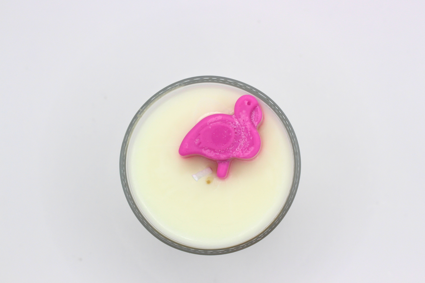 Strawberry Bliss - 6oz Candle with Barbie Pink Flamingo Embed - World of Vibration®