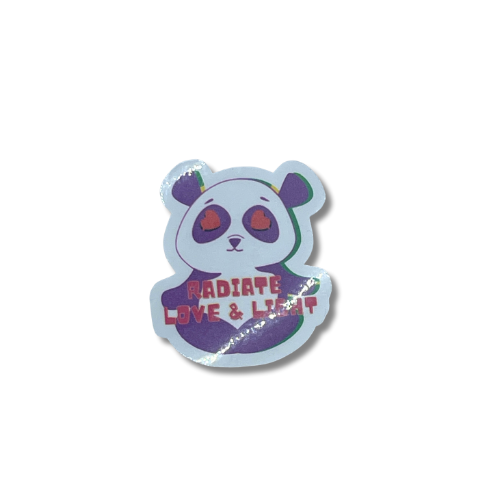 Purple Panda Sticker