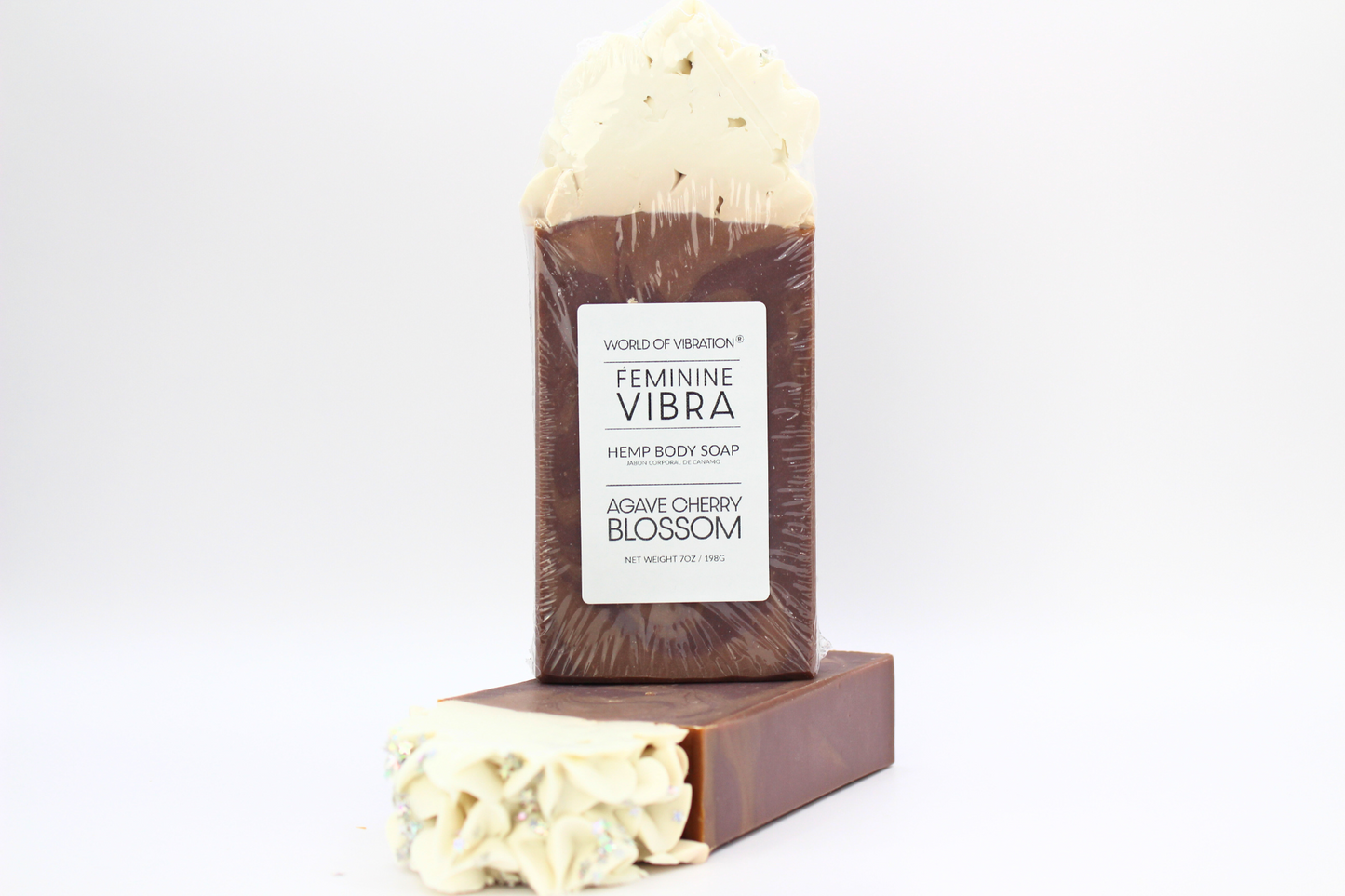 World of Vibration® Feminine Vibra Frosted Soap: Handmade Glitter Soap for Nurturing Inner Creativity